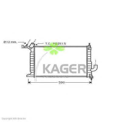 Радиатор, охлаждение двигателя KAGER 31-0806