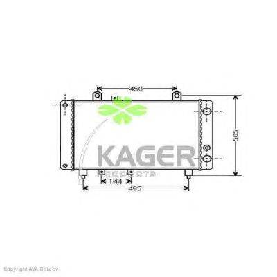 Радиатор, охлаждение двигателя KAGER 31-0840