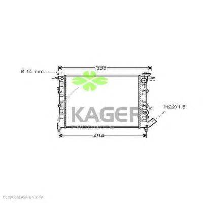 Радиатор, охлаждение двигателя KAGER 31-0920