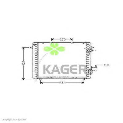 Радиатор, охлаждение двигателя KAGER 310939