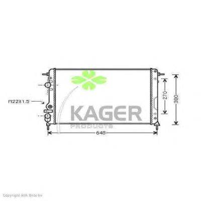 Радиатор, охлаждение двигателя KAGER 31-0968