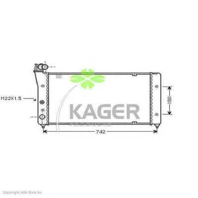 Радиатор, охлаждение двигателя KAGER 31-1018