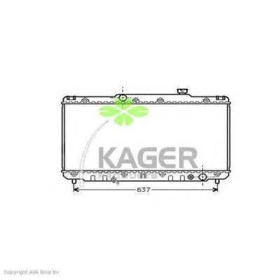 Радиатор, охлаждение двигателя KAGER 31-1069