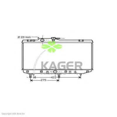 Радиатор, охлаждение двигателя KAGER 311109