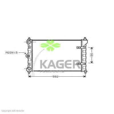 Радиатор, охлаждение двигателя KAGER 31-1191