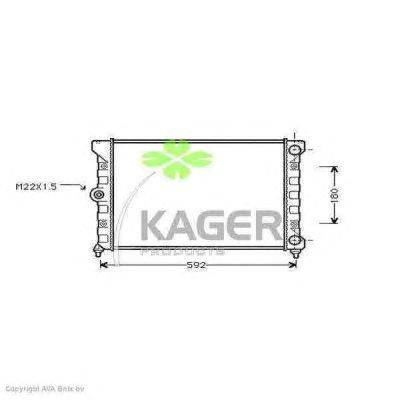 Радиатор, охлаждение двигателя KAGER 31-1192