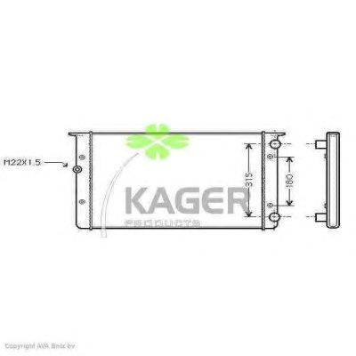 Радиатор, охлаждение двигателя KAGER 311196