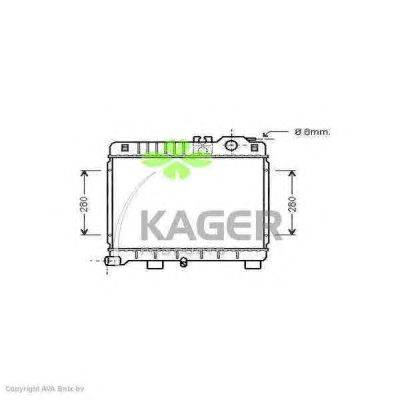 Радиатор, охлаждение двигателя KAGER 31-1524