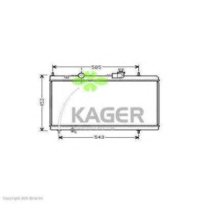 Радиатор, охлаждение двигателя KAGER 31-1528