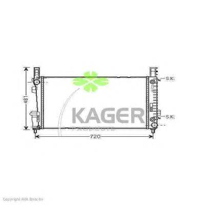 Радиатор, охлаждение двигателя KAGER 31-1674