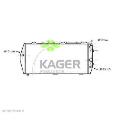 Радиатор, охлаждение двигателя KAGER 31-1749