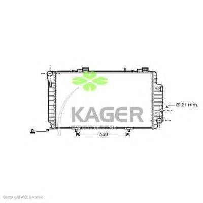 Радиатор, охлаждение двигателя KAGER 311844