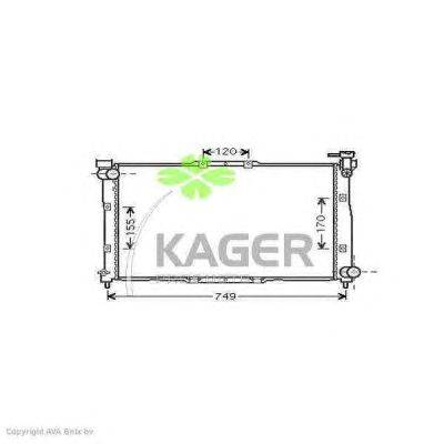 Радиатор, охлаждение двигателя KAGER 31-1998