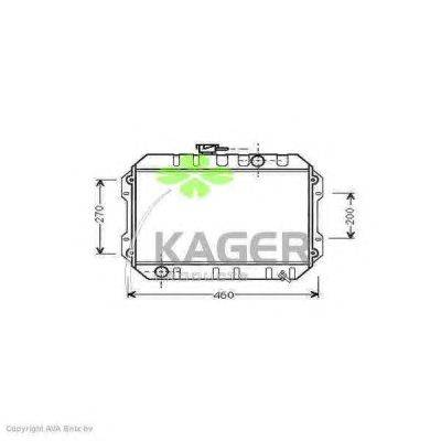 Радиатор, охлаждение двигателя KAGER 312033