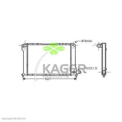 Радиатор, охлаждение двигателя KAGER 31-2095