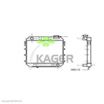 Радиатор, охлаждение двигателя KAGER 312353