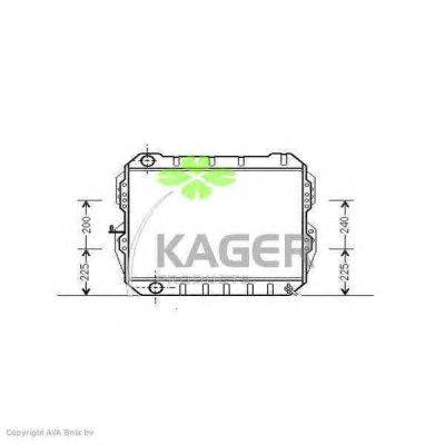 Радиатор, охлаждение двигателя KAGER 312386