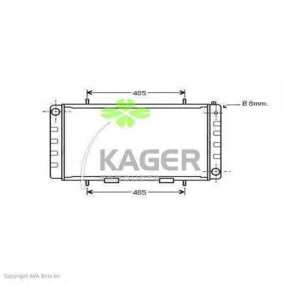 Радиатор, охлаждение двигателя KAGER 31-2549