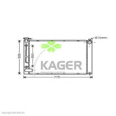 Радиатор, охлаждение двигателя KAGER 31-2583