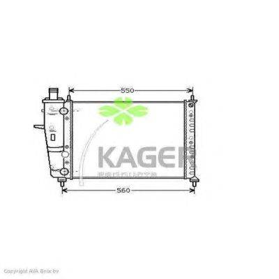 Радиатор, охлаждение двигателя KAGER 312656
