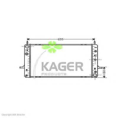 Радиатор, охлаждение двигателя KAGER 31-2687
