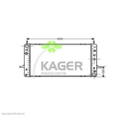 Радиатор, охлаждение двигателя KAGER 312687