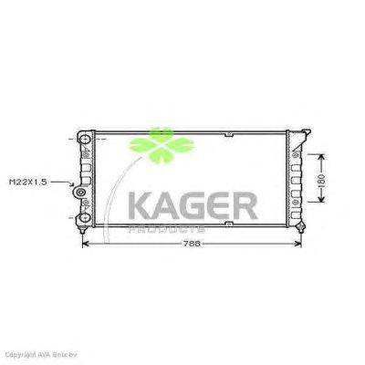 Радиатор, охлаждение двигателя KAGER 31-2841