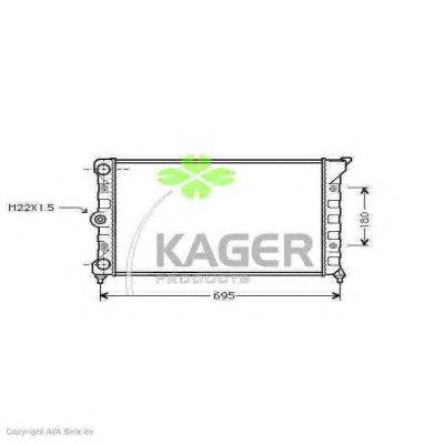 Радиатор, охлаждение двигателя KAGER 312842