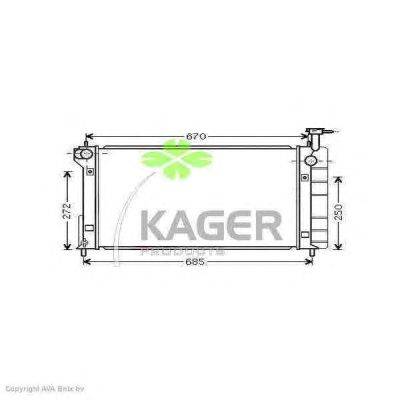 Радиатор, охлаждение двигателя KAGER 31-2920