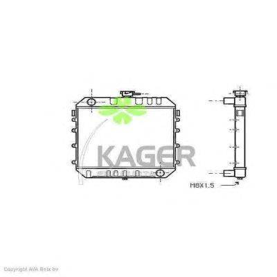 Радиатор, охлаждение двигателя KAGER 313044