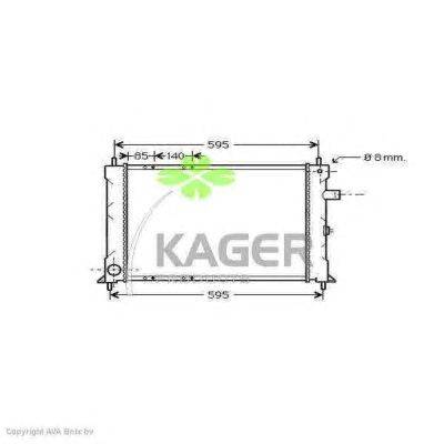 Радиатор, охлаждение двигателя KAGER 31-3073