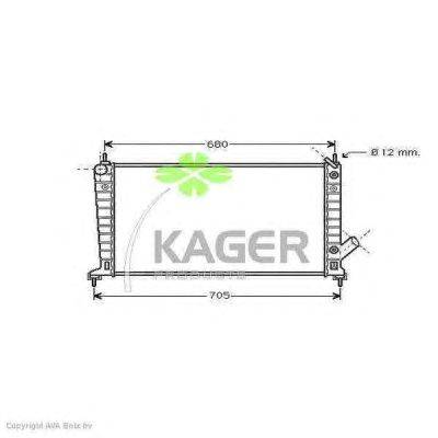 Радиатор, охлаждение двигателя KAGER 31-3109