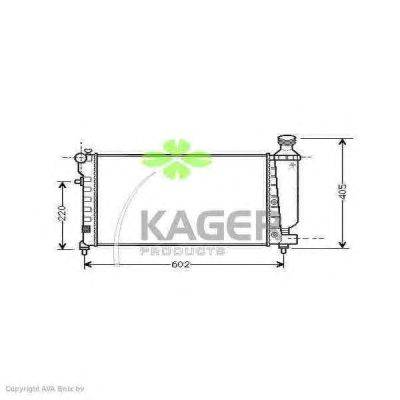 Радиатор, охлаждение двигателя KAGER 313132