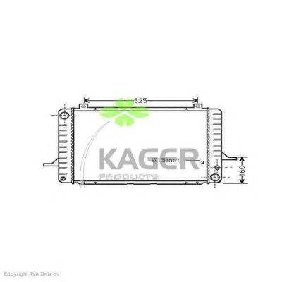 Радиатор, охлаждение двигателя KAGER 31-3179