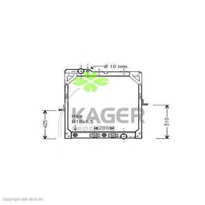 Радиатор, охлаждение двигателя KAGER 31-3205