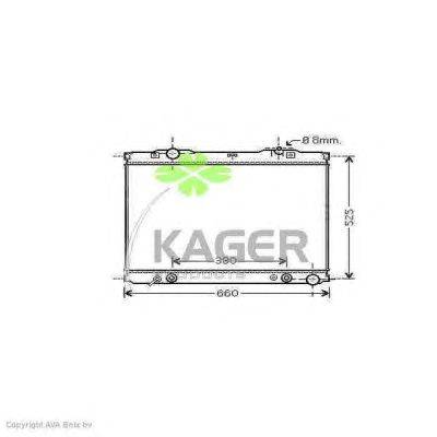 Радиатор, охлаждение двигателя KAGER 313222