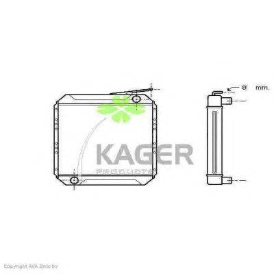 Радиатор, охлаждение двигателя KAGER 313247