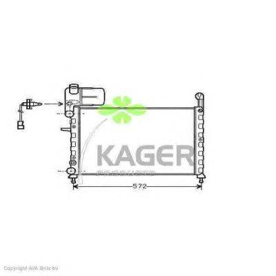 Радиатор, охлаждение двигателя KAGER 31-3373