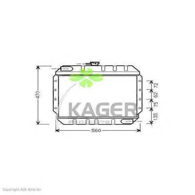 Радиатор, охлаждение двигателя KAGER 31-3409