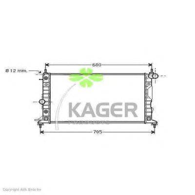 Радиатор, охлаждение двигателя KAGER 31-3469