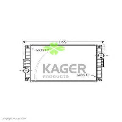 Радиатор, охлаждение двигателя KAGER 313503