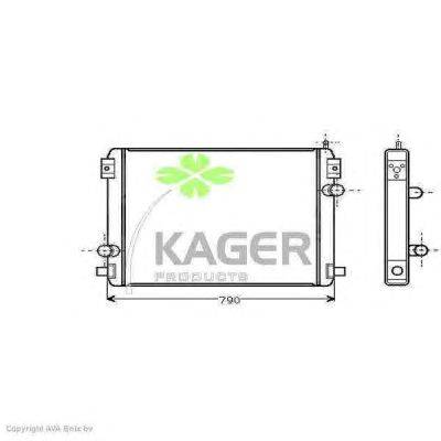 Радиатор, охлаждение двигателя KAGER 313510