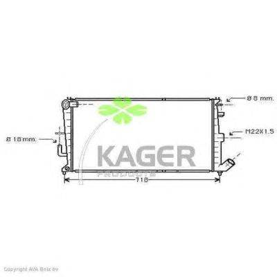Радиатор, охлаждение двигателя KAGER 31-3603