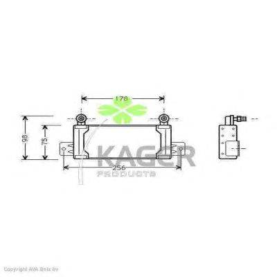 масляный радиатор, двигательное масло KAGER 31-3686