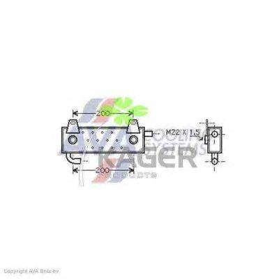 масляный радиатор, двигательное масло KAGER 313761