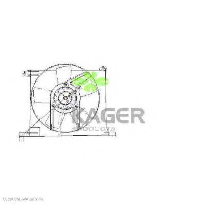 Вентилятор, охлаждение двигателя KAGER 322281