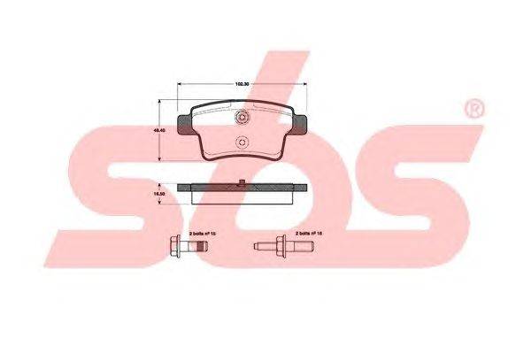 Комплект тормозных колодок, дисковый тормоз sbs 1501221957