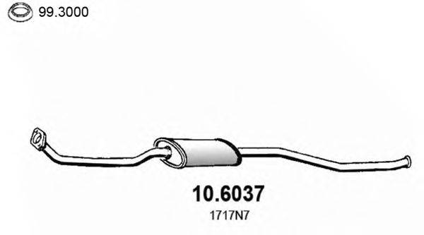Средний глушитель выхлопных газов ASSO 10.6037