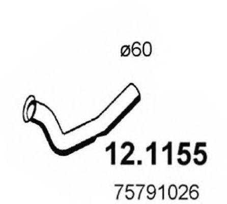 Труба выхлопного газа ASSO 12.1155