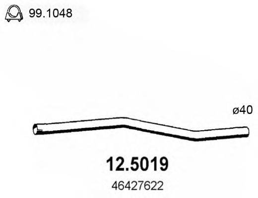 Труба выхлопного газа ASSO 125019